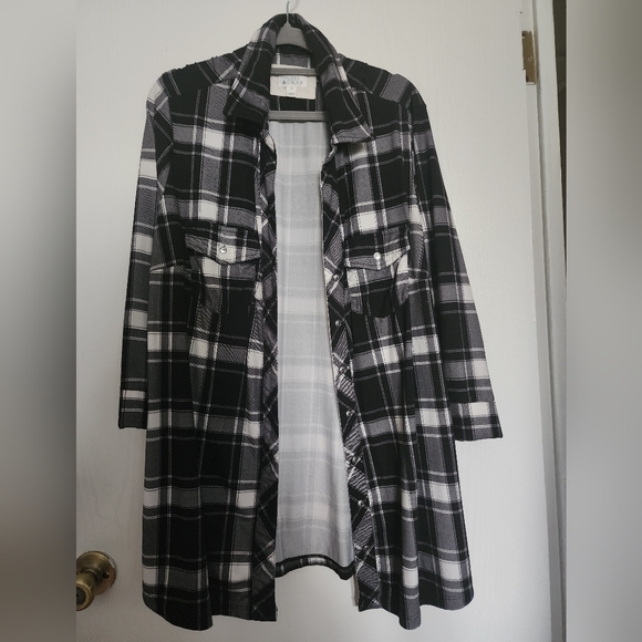 Plaid Button Down Flannel Knit Shirt 2X - Picture 5 of 5